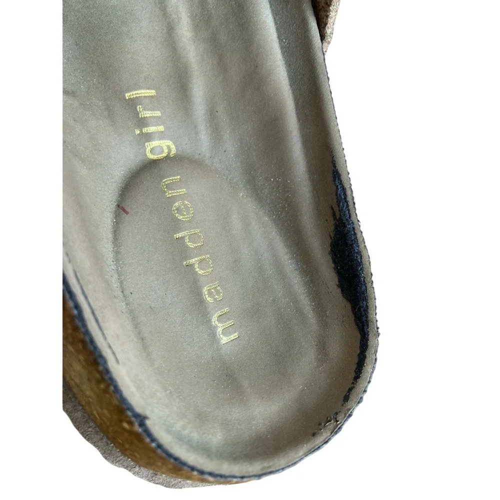 Madden Girl Mayari Birkenstock Style Strappy Cork Sandals Camel Tan Size 7*